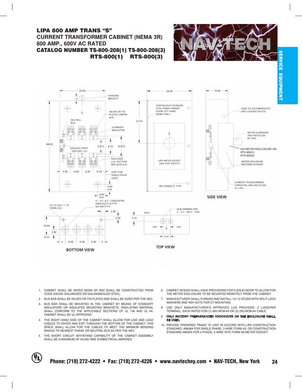 NAV-PG-TS800-208-1 & NAV-PG-TS800-208-3 drawing
